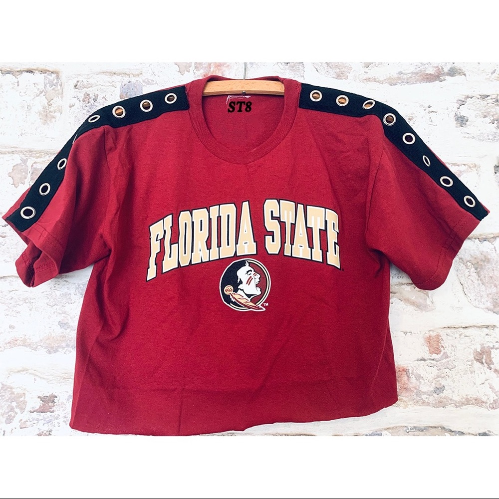 Florida State grommet crop top